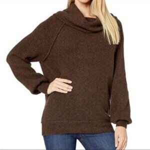 Free People Echo Beach Pullover Knit Sweater- Brown